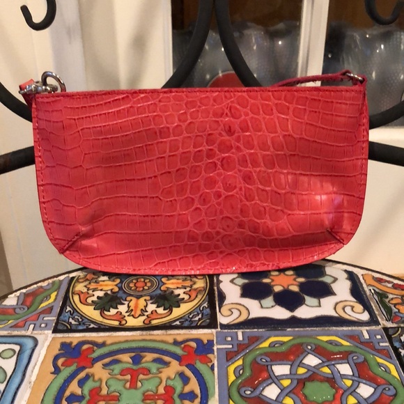 Talbots coral red wristlet small purse - Picture 2 of 8